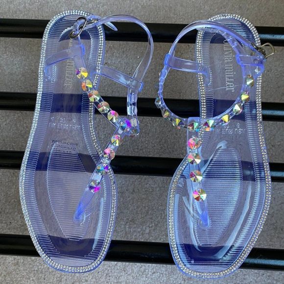 OLIVIA MILLER Women Fanore Gemstone Sandals - NEW NWOB - Picture 2 of 8